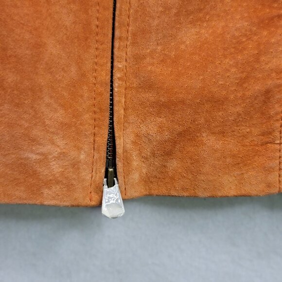 Catherine Stewart Women Leather Jacket Cider Color Zip Front Medium Fall New - Picture 7 of 13